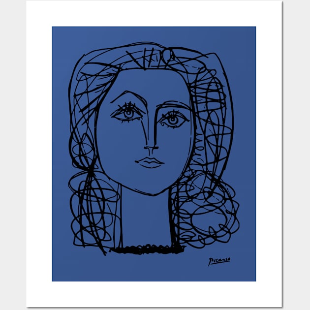 Picasso Woman (Francoise Gilot) Sketch 2 Wall Art by trahaubayshop